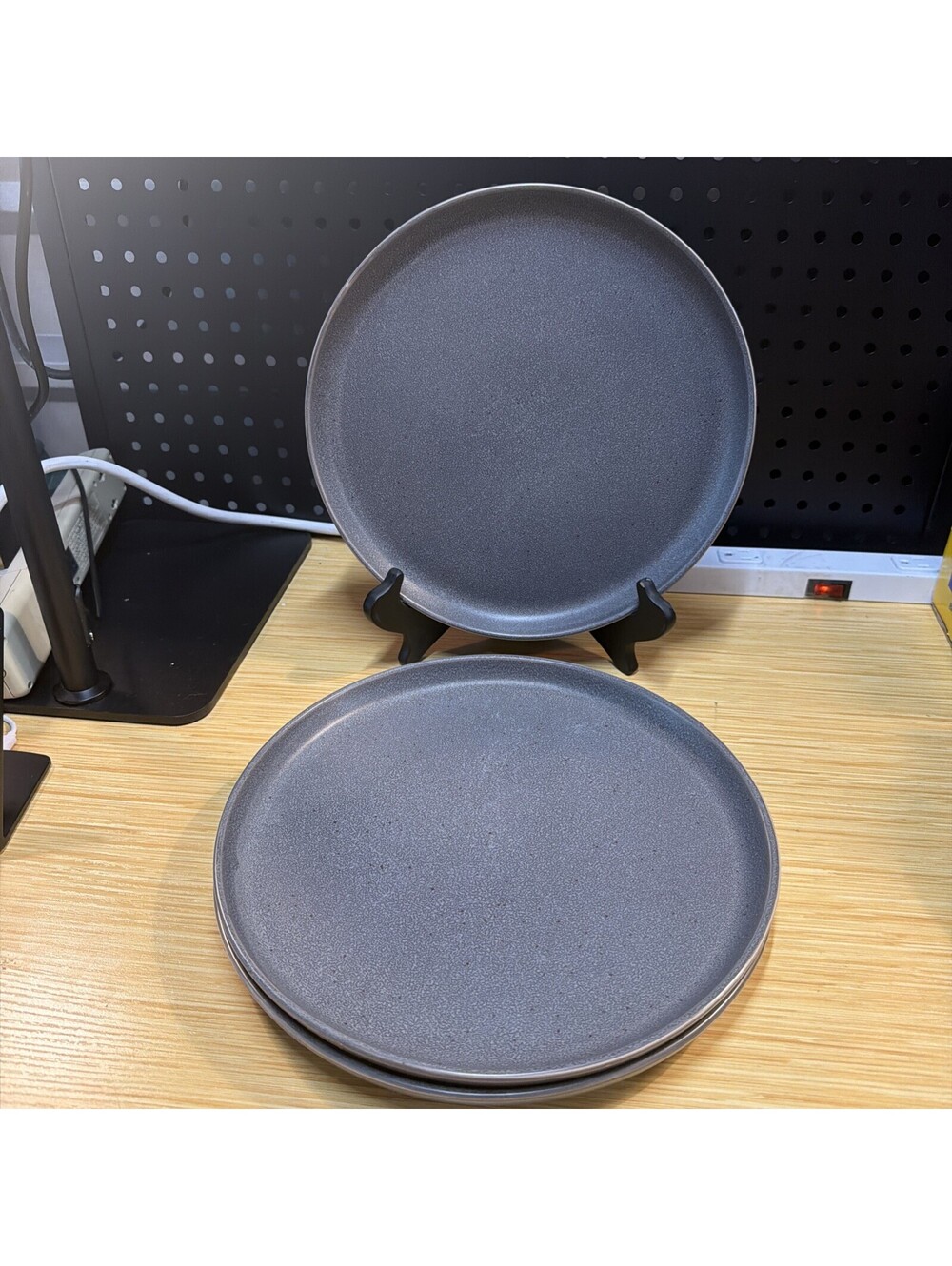 Set Of 3 Project 62 Stoneware TILLEY GRAY Dinner Plates 10.5” Target *